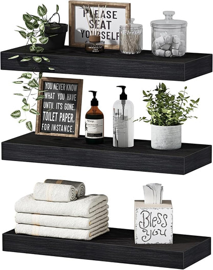 QEEIG Floating Shelves for Wall Bathroom Shelf Bedroom Kitchen Living Room by QEEIG