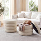 Flouki 19.5" Storage Ottoman Round, Vanity Stools by Flouki