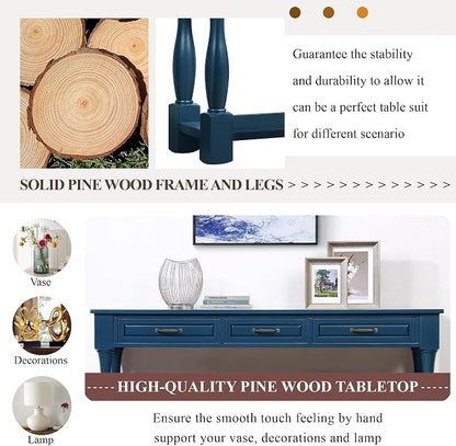 Knocbel Long Antique Entry Console Table - Image 10