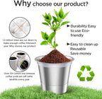 Reusable k Cup Coffee pod Filters,Universal stainless steel Refillable k Cups Filter Use for Keurig 2.0 and 1.0 Coffee Makers-machine(1pack)…