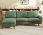 Vesgantti 97" L-Shape Modular Sofa, 3-Seat Corduroy Couch by Vesgantti