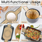 Silicone Bread Sling for Dutch Oven, 2 PCS Non-Stick & Easy Clean Reusable Silicone Bread Baking Mat with Long Handles, Easy to Transfer Sourdough Bread(Grey), medium, Gray