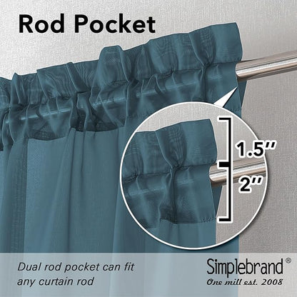 Simplebrand Dusty Blue Valances 14 Inches Long - Image 2