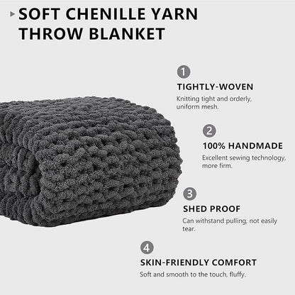 L'AGRATY Chunky Knit Throw Blanket - Image 4
