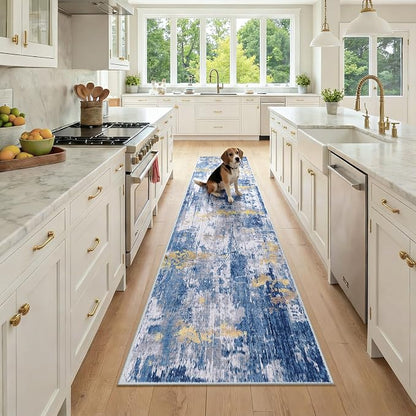 RELEANY Washable Runner 2'x9' Abstract Area Rug by RELEANY