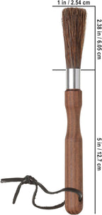 Redecker Natural Pig Bristle Espresso Maker Brush with Oiled Thermowood Handle, 8-1/8-Inches