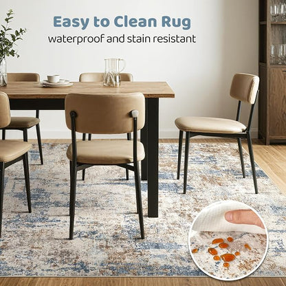 LOONGRUG 10x14 Area Rugs Washable Large Neutral Modern Living Room Rug | - Image 6