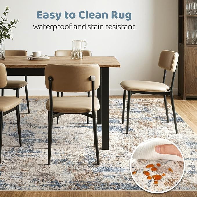 LOONGRUG 8x10 Area Rugs Washable Large Neutral Modern Living Room Rug | - Image 6