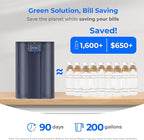 Waterdrop Large 27-Cup Mega Electric Water Filter Dispenser, 200-Gallon Rechargeable Instant Pitcher, NSF/ANSI 42&53&401&372, Reduce PFAS, Lead, Chlorine, with 1 Filter, Blue, Does not Lower TDS