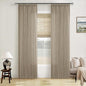 Greige 80 Inches Long Pinch Pleat Light Filtering Linen Window Curtains | Linen by Twodrapes