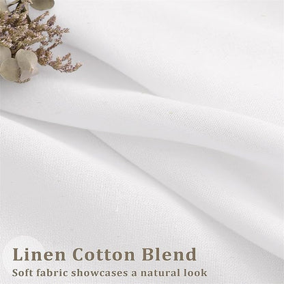 Pinch Pleat Linen Sheer Curtains 96 Inches Long 100 Inch Wide Ivory | Light - Image 5