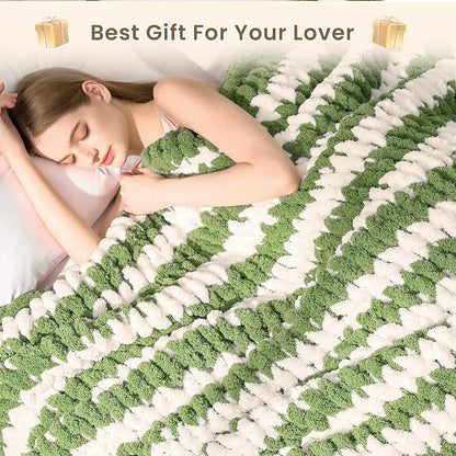 L'AGRATY Chunky Knit Throw Blanket - Image 7
