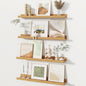 Fun Memories Picture Ledge Shelves Set of 4, 24 Inch Rustic Wall Mounted by FunMemories