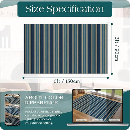 3x5 Striped Entry Rug - Image 7