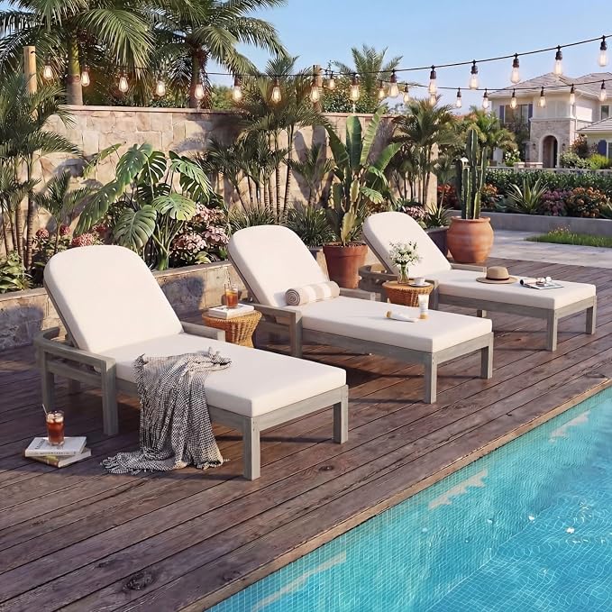 Outdoor Chaise Lounge Chair, Patio Chaise Lounge Recliner - Image 3