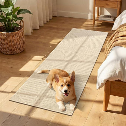 Findosom Washable Runner Rug 2x8, Geometric High-Low Textured Non Slip Hallway - Image 8
