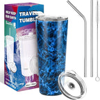 THILY Tumbler Stainless Steel Coffee Cup 26 oz Triple-Insulated Wide Mouth Travel Mug with Splash-Proof Lid, for Iced Drinks and Hot Beverage Smoothies Cup, Abysmal Sea