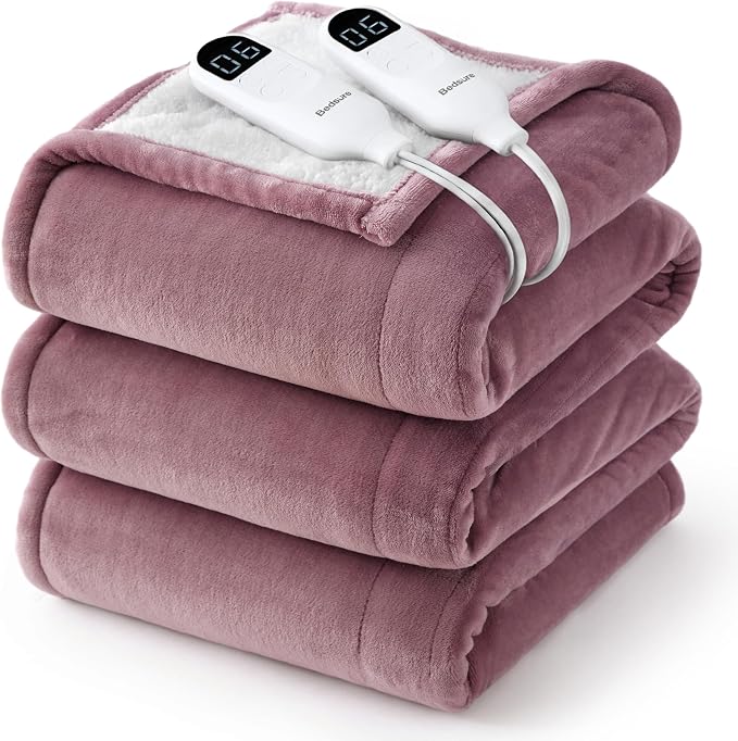 Bedsure Heated Blanket King Size, Dual Control Electric Blanket, 6 Heat/6 Timer by BEDSURE