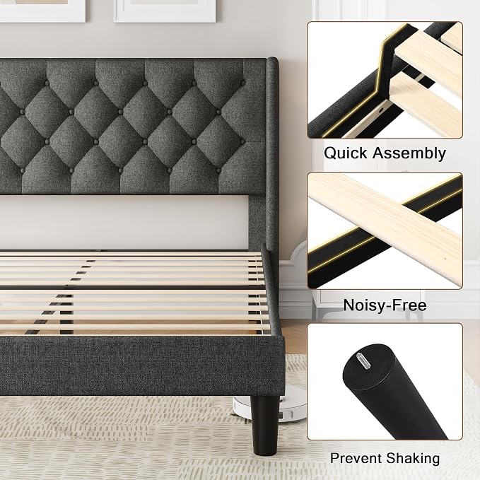Einhomn Queen Size Platform Bed Frame - Image 6