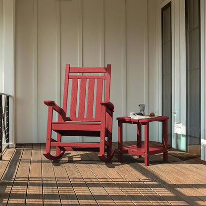 SERWALL Double Adirondack Side Table Set of 6, End Table- Red - Image 9