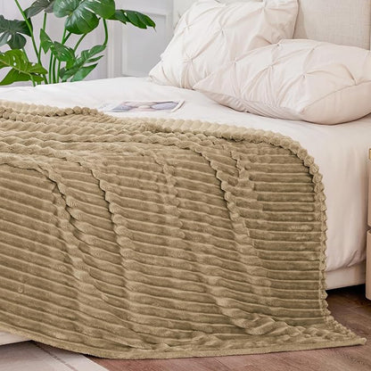 BEDELITE 3D Ribbed Jacquard Brown King Size Blankets - Image 7