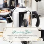 Farberware Classic Yosemite Stainless Steel Coffee Percolator - 8 Cup, Silver