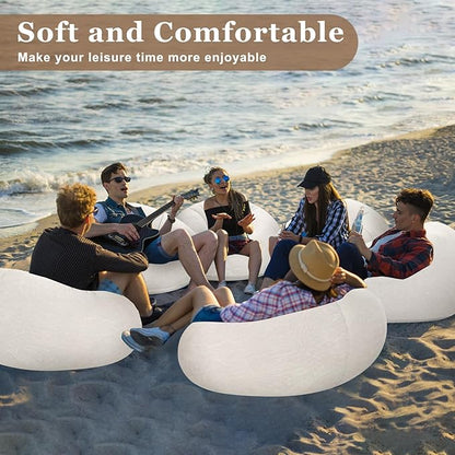 Realspring Inflatable Bean Bag Chairs Outdoor Blow up Camping Chairs Inflatable - Image 5