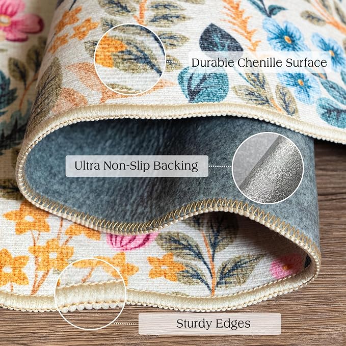 Colorful Floral Entry Rug - Image 3