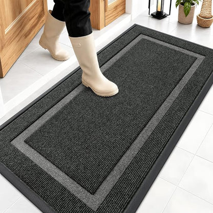 OLANLY Front Door Mat Outside 47x23, All-Season Heavy-Duty Rubber Doormat | by OLANLY