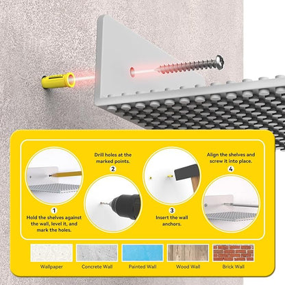 BlissBox 9-Pack Floating Display Shelves - Image 9