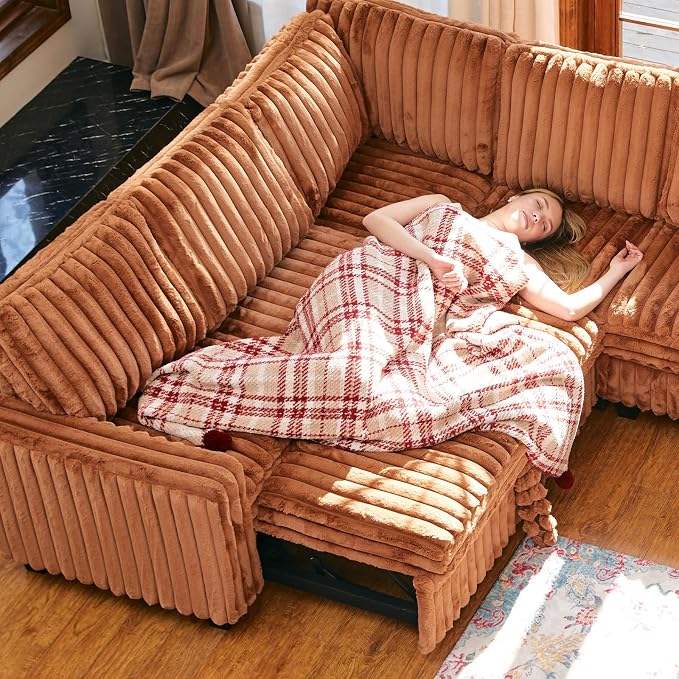 Belffin Corduroy Sleeper Sofa - Image 6