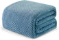 Exclusivo Mezcla Soft Waffle Fleece Bed Blanket King Size, Slate Blue | by ExclusivoMezcla
