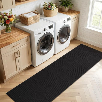 Findosom Washable Runner Rug 2x6, Geometric High-Low Textured Non Slip Hallway - Image 9