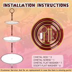 PinCute Cupcake Stand Holder - 3 Tier Cup Cake Dessert Stands, Plastic Tiered Serving Tray&Metal Rod for Birthday Party, Wedding, Tea Party, Baby Shower-Red