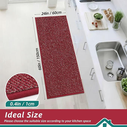 BEQHAUSE Kitchen Runner Rugs 24"x60", Kitchen Mats - Image 2