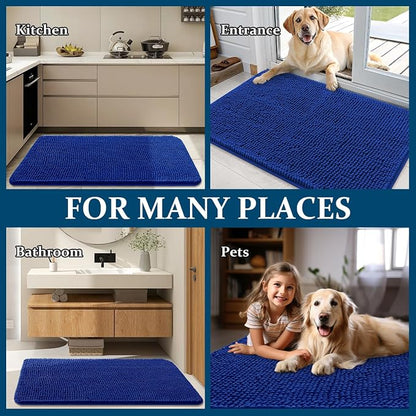 OLANLY Dog Door Mat for Muddy Paws 40x24, Super Absorbent Chenille Mud Mat | - Image 8