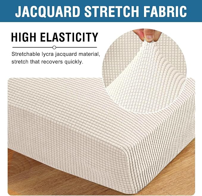 H.VERSAILTEX Super Stretch Individual Seat Cushion Covers Sofa Covers Couch - Image 4
