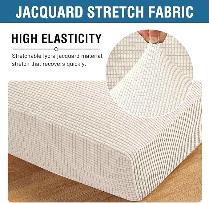 H.VERSAILTEX Super Stretch Individual Seat Cushion Covers Sofa Covers Couch - Image 4