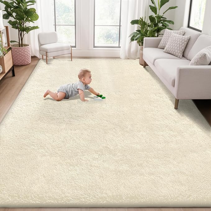 5x7 Area Rug for Living Room: Fluffy Shag Soft Washable Rugs Fuzzy Plush Indoor by VECARF
