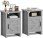 JUMMICO Farmhouse Nightstand, Modern Bedside Table by JUMMICO