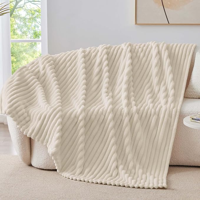 BEDELITE Ribbed Fleece Throw Blanket - Image 7