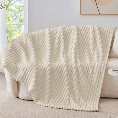 BEDELITE Ribbed Fleece Throw Blanket - Image 7