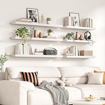 Fun Memories 72Inch Long Floating Shelves, 8 Inch Deep Shelves - Image 2