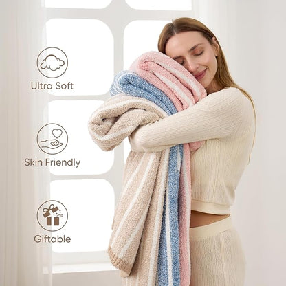 Snuggle Sac Ultra Soft Beige Throw Blanket - Image 9