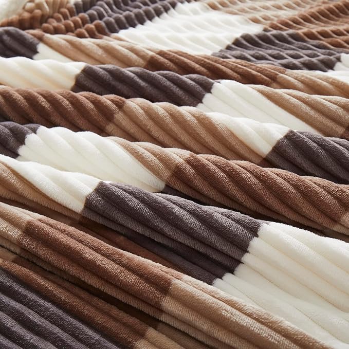 PU MEI Sherpa Blanket Twin Plaid Thick Bed Blanket, 60”*80” Super Soft Flannel - Image 6