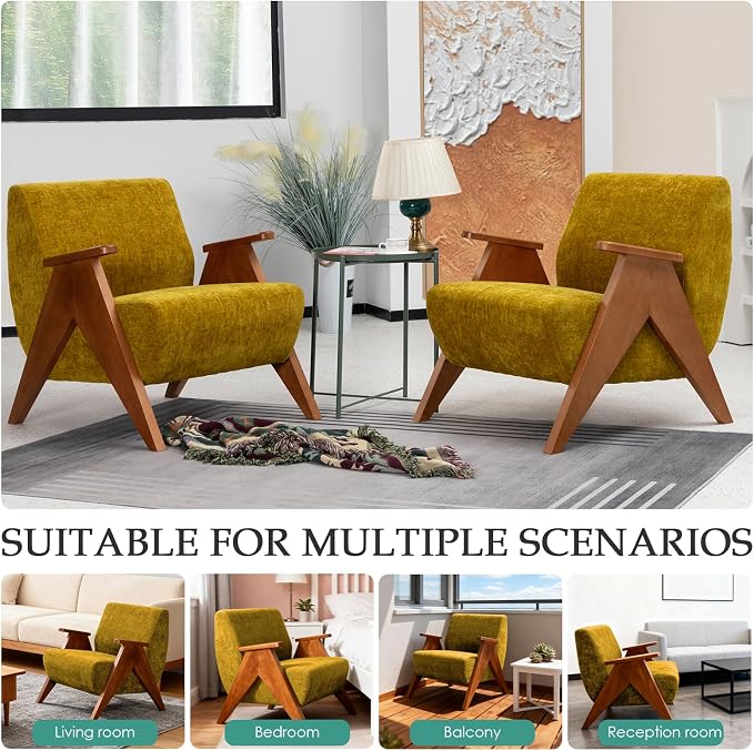 Home Accent Chair Mid Century Modern Accent Chair - Image 6
