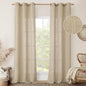 Linen Blended Curtains for Bedroom, Linen Textured Light Filtering Drapes by LAMIT