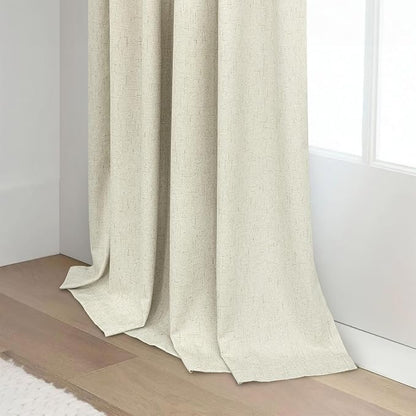 Pitalk Black Out 96 Inch Long Boho Curtains 2 Panel Set Farmhouse Curtain - Image 8