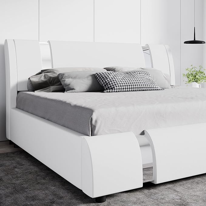 SHA CERLIN Queen Platform Bed Frame by SHACERLIN