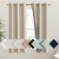 NICETOWN Cream 100% Blackout Linen Curtains 45 inch Long Burg by NICETOWN